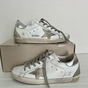 *BRAND NEW* Golden Goose Super-Star
Sneakers, Size 37, White/Ice/Silver